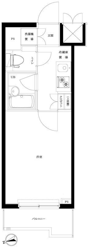 ルーブル北新宿 605号室 間取り