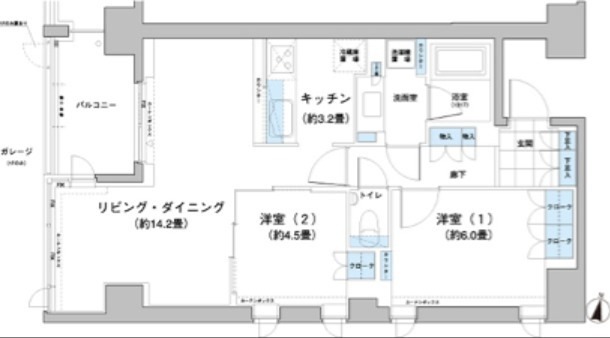 ガーデニエール砧レジデンス 914号室 間取り
