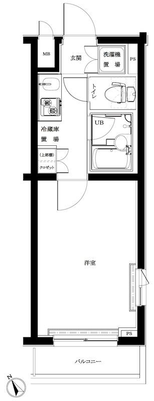 ルーブル喜多見 101号室 間取り