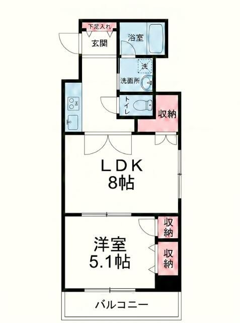 日神デュオステージ新中野 209号室 間取り