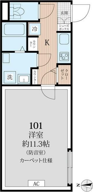 ラシクラス西落合 101号室 間取り