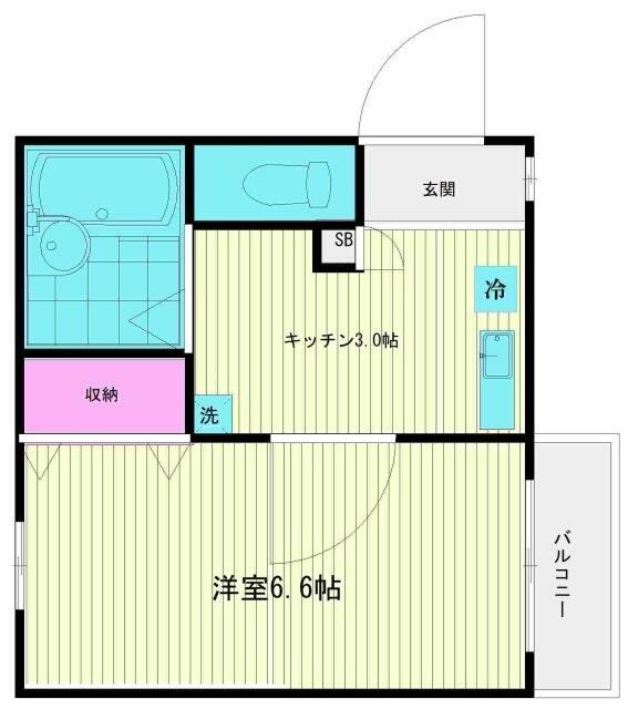 ジョイナス 202号室 間取り