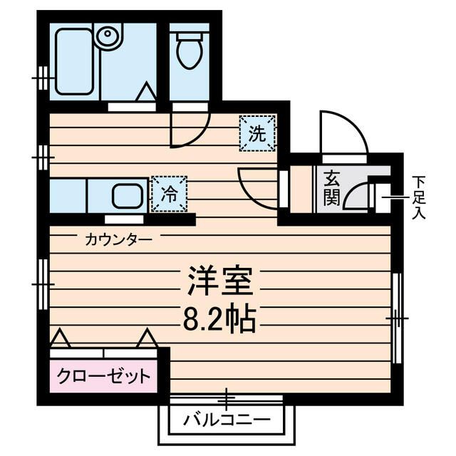 ちきゅうハウス 205号室 間取り