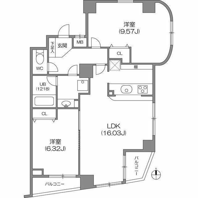 フイユ・ドール目白 601号室 間取り
