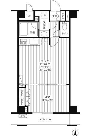 グランハイツ東新宿 404号室 間取り