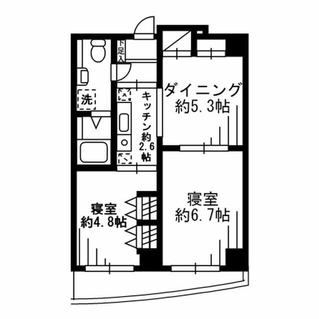 F.S.C.新宿マンション 413号室 間取り