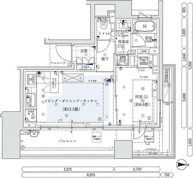 グランドメゾン神楽坂 204号室 間取り