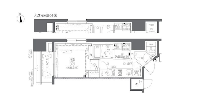 ZOOM秋葉原SQUARE 1001号室 間取り