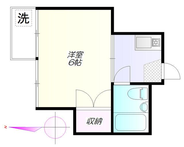 益谷ハイツ 307号室 間取り