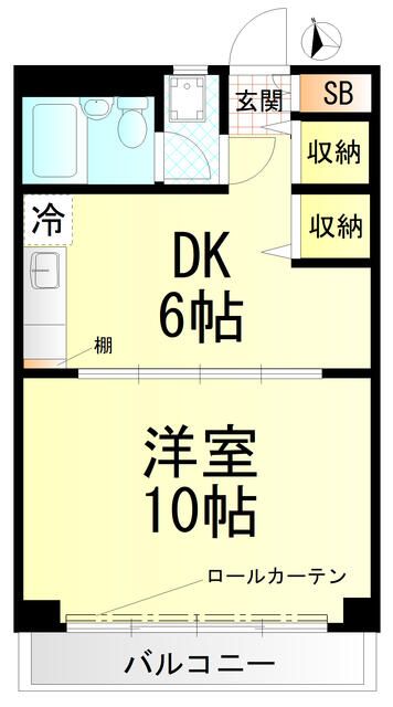 オオキス四谷 203号室 間取り