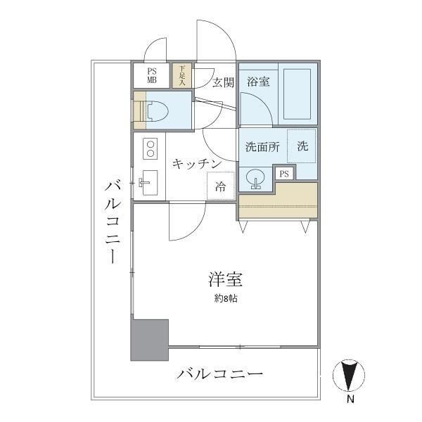 ＩＳＭ中野坂上 408号室 間取り