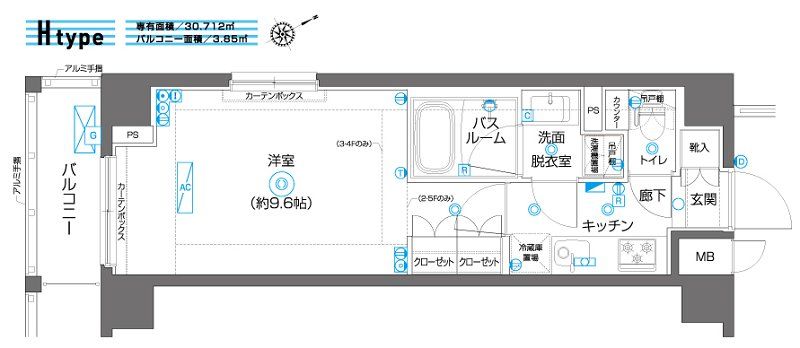 ＺＯＯＭ上板橋 506号室 間取り