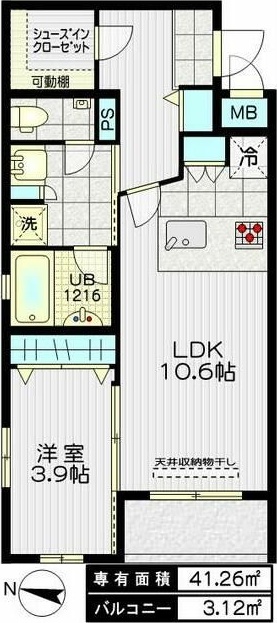 ラフィス中野 406号室 間取り