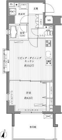 メゾンカルム西新宿 501号室 間取り