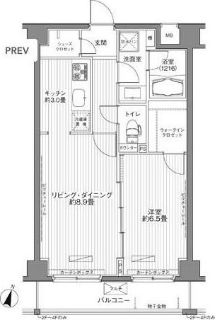 メゾンカルム西新宿 303号室 間取り