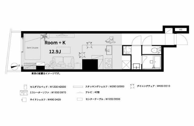 朝日プラザ北新宿 209号室 間取り