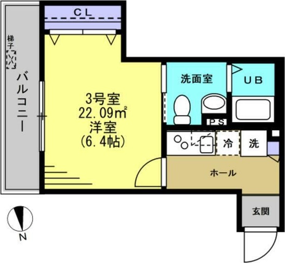 ＣＳ千住新橋 303号室 間取り