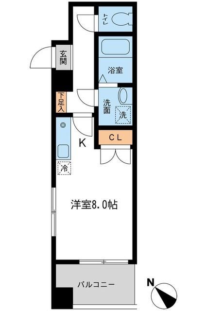 フィオーレ月島 201号室 間取り