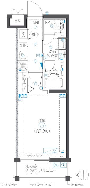 ZOOM武蔵新城 507号室 間取り