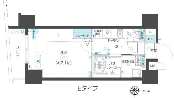 ＺＯＯＭ市谷本村町 405号室 間取り