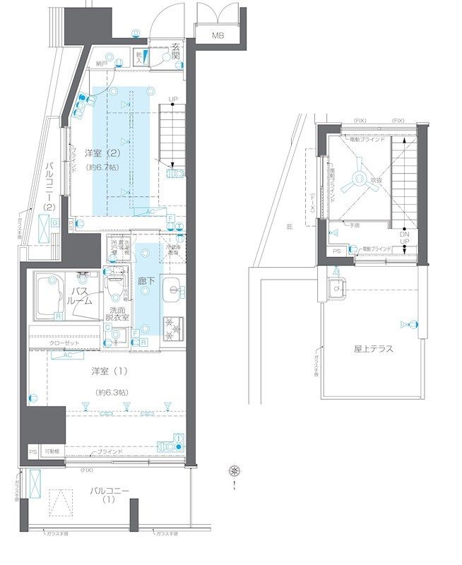 ZOOM目黒かむろ坂 701号室 間取り