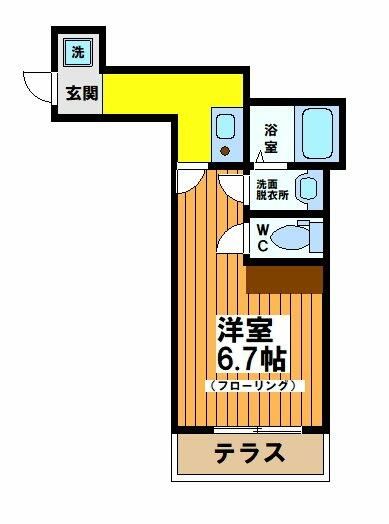 メゾンブランシュ下北沢 103号室 間取り