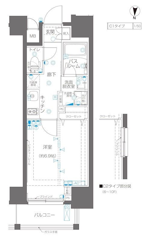 ZOOM錦糸町 503号室 間取り