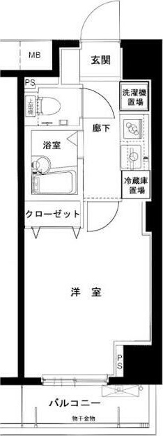 メインステージ西新宿 211号室 間取り