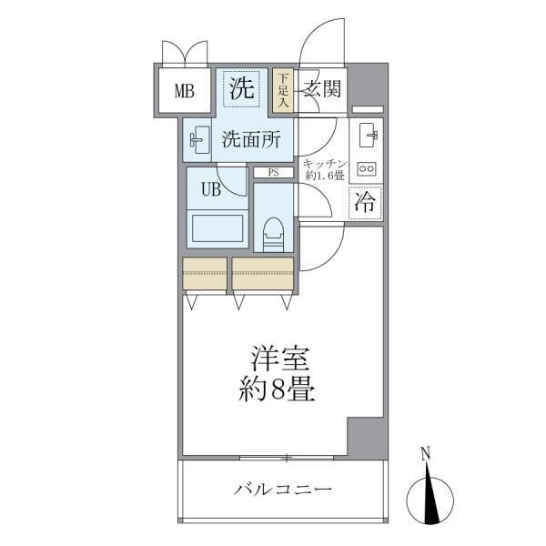 ＧＲＡＮＳＩＴＥ　ＷＡＳＥＤＡ 302号室 間取り