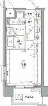 アクロス新宿 801号室 間取り
