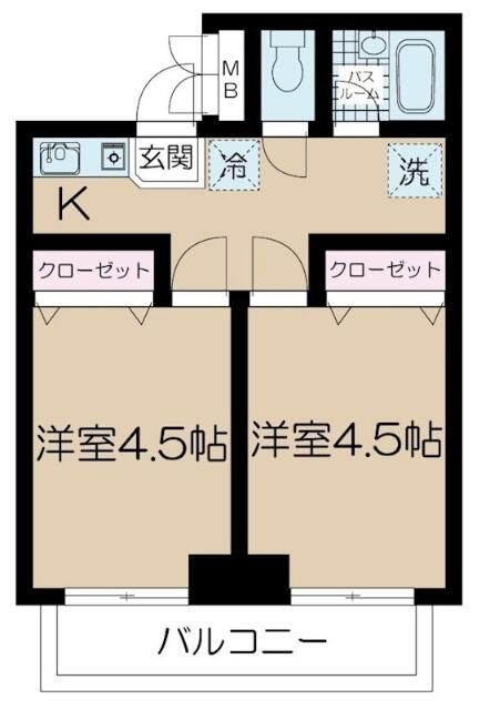 アムール戸山 102号室 間取り