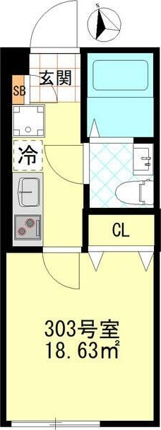 ＣＦジオーレ五反野 303号室 間取り