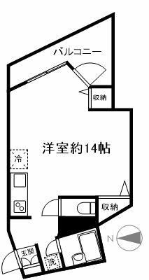 クレール弥生 201号室 間取り