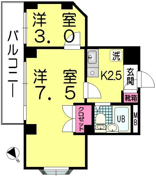 レジデンス坂本 501号室 間取り