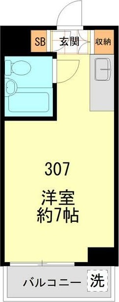 新大塚タウンプラザ 307号室 間取り