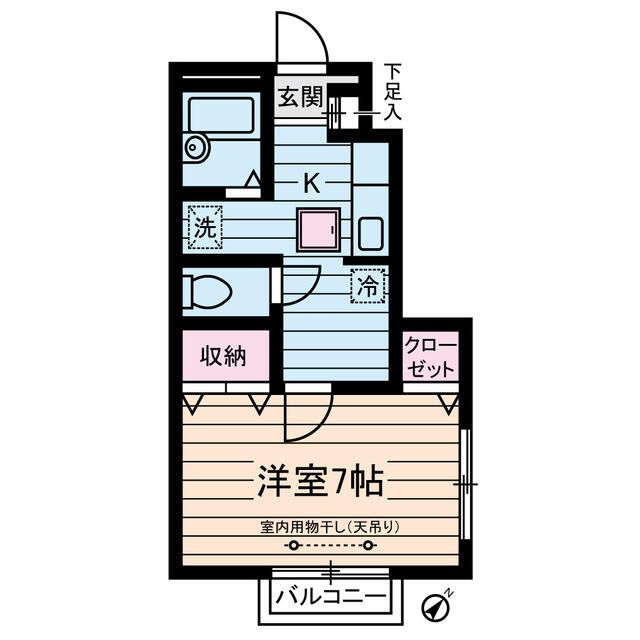 ハイツ・サン 101号室 間取り