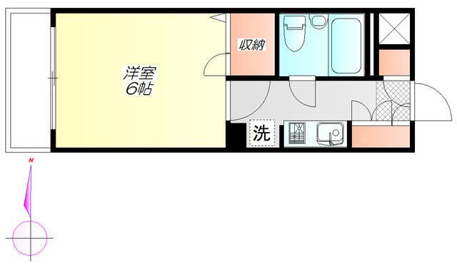 クラスタ新宿 201号室 間取り
