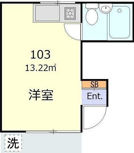プレステージ王子本町 103号室 間取り