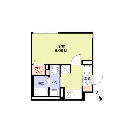 The　Residence　Ichigayadaimachi 103号室 間取り