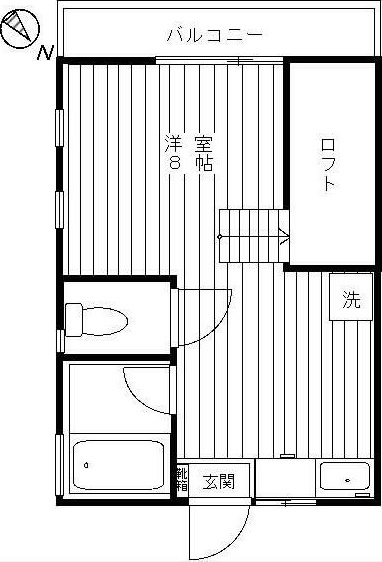 清和ハイツ 102号室 間取り