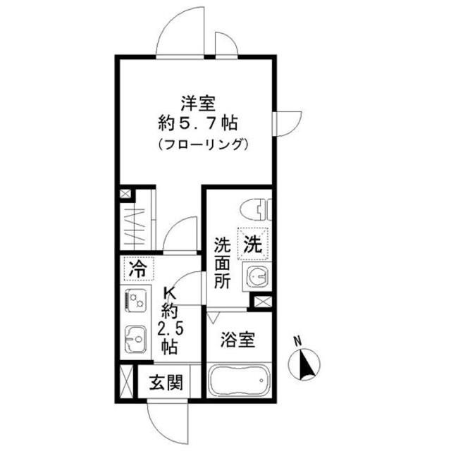 ＳＴＲＩＰＥＳ　豪徳寺 104号室 間取り