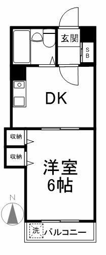 シーズマンション 202号室 間取り