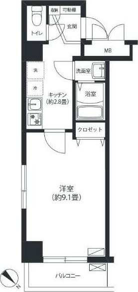 コスモリード日暮里レジデンス 間取り図