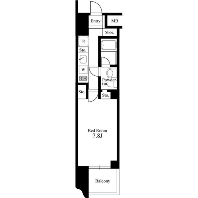 プライマル新宿若松町 203号室 間取り