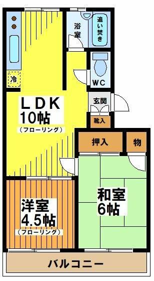 ブラウンハイツ 1号室 間取り