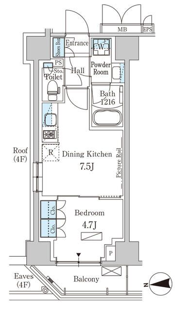 パークアクシス新宿西落合 間取り図