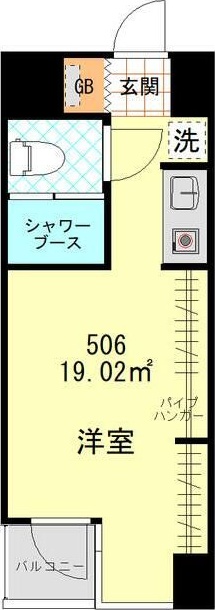 フォンテ六本木 506号室 間取り