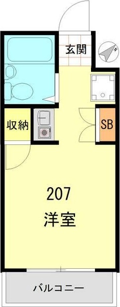 ペガサスマンション渋谷本町 207号室 間取り