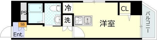 シャンボール門前仲町 405号室 間取り