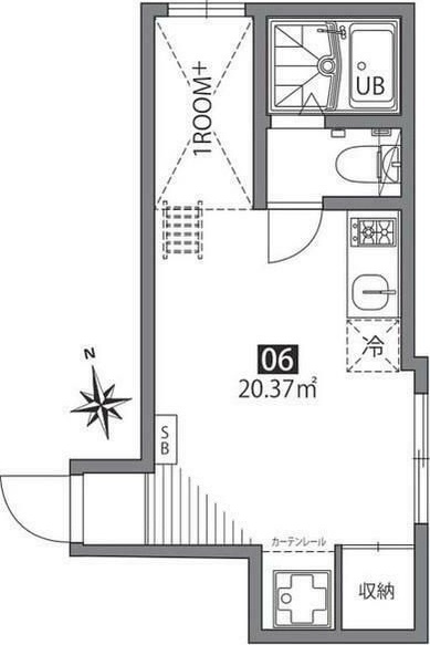 東新宿ハウス 6号室 間取り
